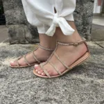 Rasteirinha com Strass  Champanhe - RR159