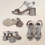 Sandália Feminina de Couro Prata Velha - 170-115 - Imagem 2