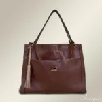 Bolsa de Couro Feminina Geovana - Pinhão
