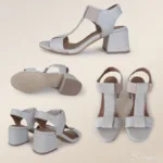 Sandália Feminina de Couro Off White - 170-115 - Imagem 5