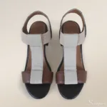 Sandália de Couro Caram, Off e Preta - 170-115 - Imagem 4