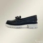 Mocassim Feminino de Couro Tratorado 230 - Preto