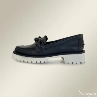 Mocassim Feminino de Couro Tratorado 230 - Preto