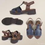 Sandália Tratorada Couro Marinho/Car. 120.097 - Imagem 4