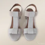 Sandália Feminina de Couro Off White - 170-115 - Imagem 4