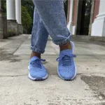Tênis Casual Feminino Meia 2205 Azul Ceu