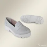 Mocassim Tratorado de Couro Off White - Imagem 4