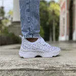 Tênis Casual Feminino Meia 2204 Branco/Brilho - Imagem 4