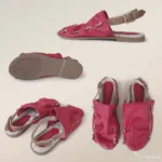 Sandália Rasteira Avarca de Couro Vermelha 5318 - Imagem 6