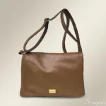 Bolsa Transversal Feminina de Couro Stela Caramelo