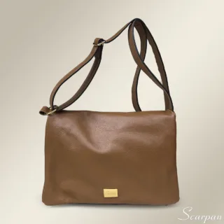 Bolsa Transversal Feminina de Couro Stela Caramelo