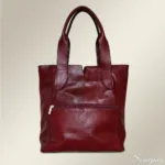 Bolsa de Couro Grande Amanda - Vinho - Imagem 2