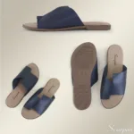 Sandália Rasteira de Couro Marinho - 172.117 - Imagem 3