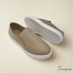 Tênis Slip On de Couro Cinza - 153.092 - Imagem 7