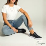 Tênis Slip On de Couro Preto - 153.092 - Imagem 2