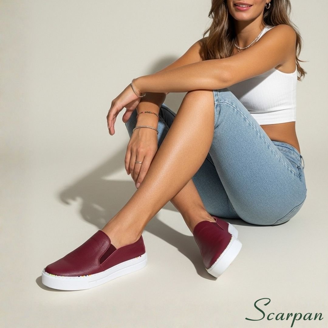 Slip On Couro 153.092 Vinho site 01-5