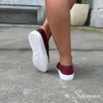 Tênis Slip On "SEM Forro" de Couro Vinho - 153.092 - Imagem 9