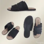 Sandália Rasteira de Couro Preta - 172.118 - Imagem 3