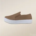 Tênis Slip On de Couro Caramelo - 153.092 - Imagem 7