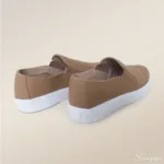 Tênis Slip On de Couro Caramelo - 153.092 - Imagem 3