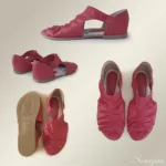 Sandália Rasteira de Couro Vermelho - 158.022 - Imagem 5