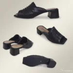 Tamanco Feminino de Couro Preto - 5045111 - Imagem 4