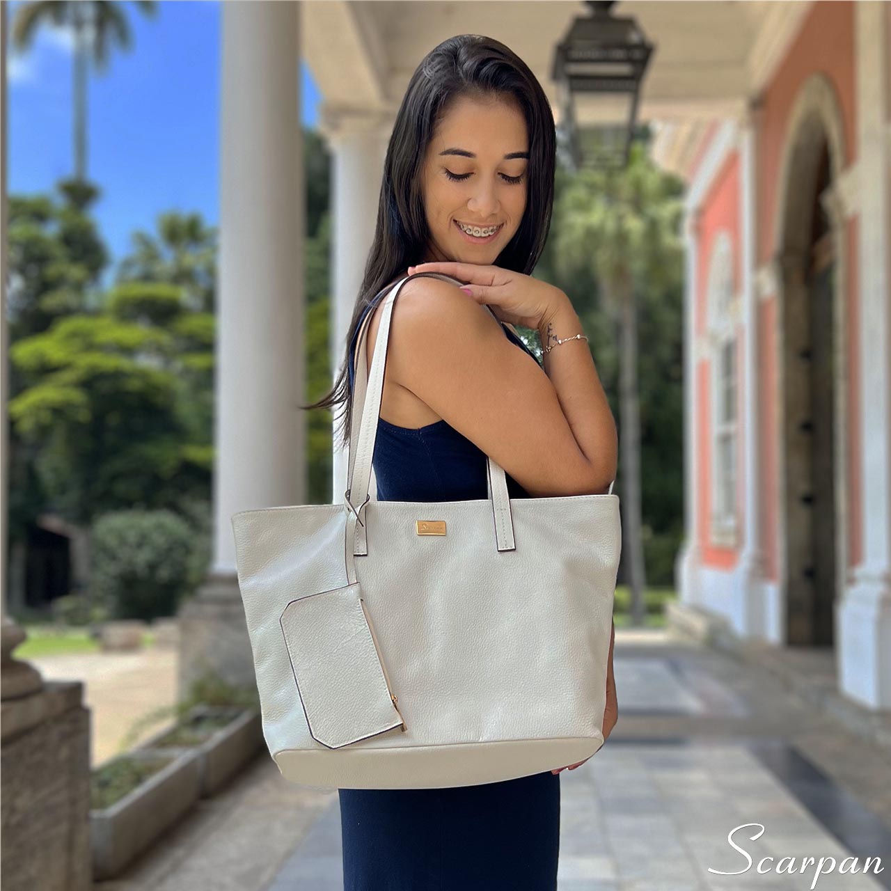 Bolsa Maternal Kastanheira - Média, Marfim, Múltiplos Compartimentos