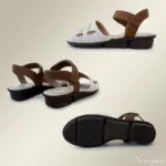 Sandália Anabela em Couro Marfim - 173.124 - Imagem 4