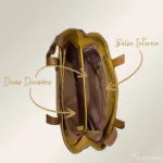 Bolsa de Couro Cecília - Mostarda com Caramelo - Imagem 5