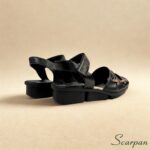 Sandália Anabela em Couro Preta - 173.124 - Imagem 2