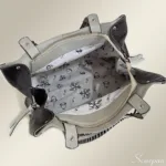 Bolsa de Couro Feminina Camila - Marfim com Café - Imagem 5