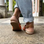 Sandália Rasteira de Couro Laranja - 5318 - Imagem 5