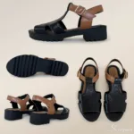 Sandália Tratorada Couro 120.097 Preta/Caramelo - Imagem 5