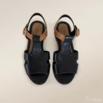 Sandália Tratorada Couro 120.097 Preta/Caramelo - Imagem 4