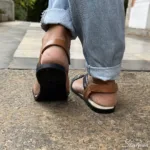 Sandália Rasteira Couro Preto -158.120 - Imagem 3