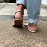 Sandália Rasteira Couro 158.123 Prata Velha - Imagem 2