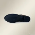 Bota Feminina de Couro Salto Baixo Preta - C513 - Imagem 3