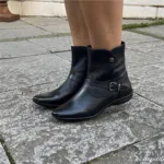 Bota Cano Curto Couro - Preta - 260B