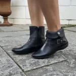 Bota Cano Curto Couro - Preta - 260B - Imagem 2