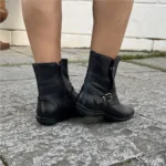 Bota Cano Curto Couro - Preta - 260B - Imagem 3