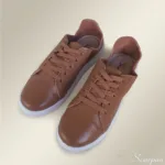 Tênis Casual Feminino de Couro Caramelo 181.138 - Imagem 6