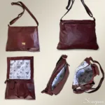 Bolsa Transversal Feminina de Couro Stela - Vinho - Imagem 6
