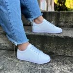 Tênis Feminino em Couro Branco - 181.143 - Imagem 3