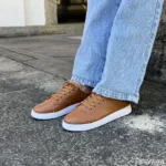 Tênis Casual Feminino de Couro Caramelo 181.138 - Imagem 3