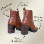 Bota Feminina de Couro Havana - 1740. - Imagem 5