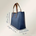 Bolsa de Couro Cecília - Marinho - Imagem 4