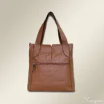 Bolsa de Couro Grande Amanda - Caramelo - Imagem 4