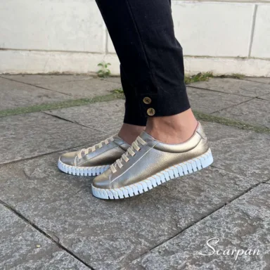 Tênis Casual Feminino Prata Velho