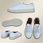 Tênis Casual Feminino de Couro Branco - Mia - Imagem 4