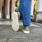 Tênis Casual Feminino de Couro Verde - Mia - Imagem 4